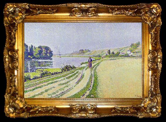 framed  Paul Signac Herblay, La River, ta009-2